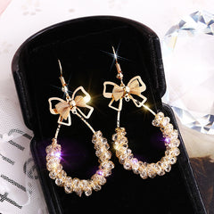 Ice crystal braided bow Ring -E820G