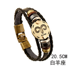 Aries Men's leather Bracelet -BL288