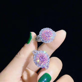 Vintage pink diamond ring with adjustable opening -MSR208