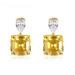 High-end Yellow Sugar S925 Silver Earrings -SE20082210