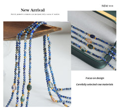 Superior Natural Stone Crystal faceted Stone beaded necklace -NE318