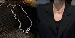 Simple lucky number Fancy Chain Necklace -X298S