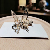 Gold Simulated Butterfly Girl Hairpin -HA218G