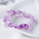 Natural amethyst tooth stone bracelet -20220530AME