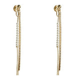 Light Luxury Pearl beaded fringe ear Clip -EC149