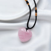 Natural Rose Quartz 3cm Love Necklace -20230509PNK