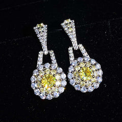 Vintage delicate round pink earrings -E1026
