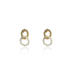 Temperament everything with flowers silver needle earrings -LH025