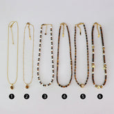 Maillard Natural Tiger's Eye Stone Necklace -DMS00739 (6 variants)