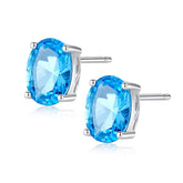 Elegant Pure Sky Blue s925 Sterling Silver Stud earrings - SE0107