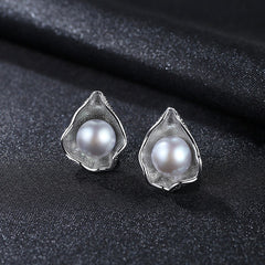 Fresh Water Pearl S925 sterling silver earrings -FE0114