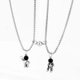 Antique spaceman necklace set for couples HPX005