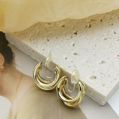 European and American high-grade metal ear clip -KE035