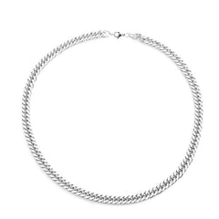 Cuban simple riding crop chain thick titanium steel necklace -NE245