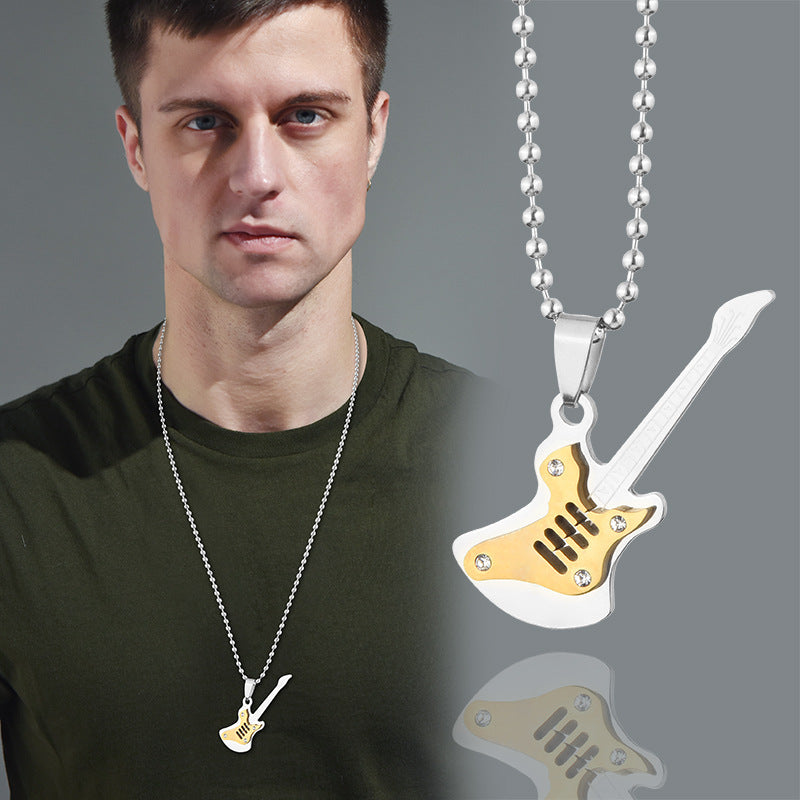 Electric guitar Street sex rock Necklace for men and women -NE242