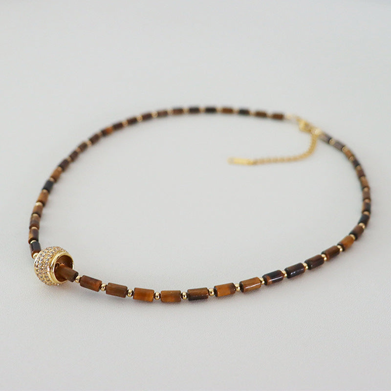 Maillard Natural Tiger's Eye Stone Necklace -DMS00739 (6 variants)