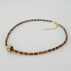 Maillard Natural Tiger's Eye Stone Necklace -DMS00739 (6 variants)