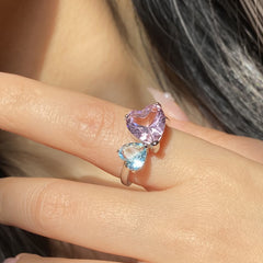 Girl Pink Lake Blue Ring -JZ129