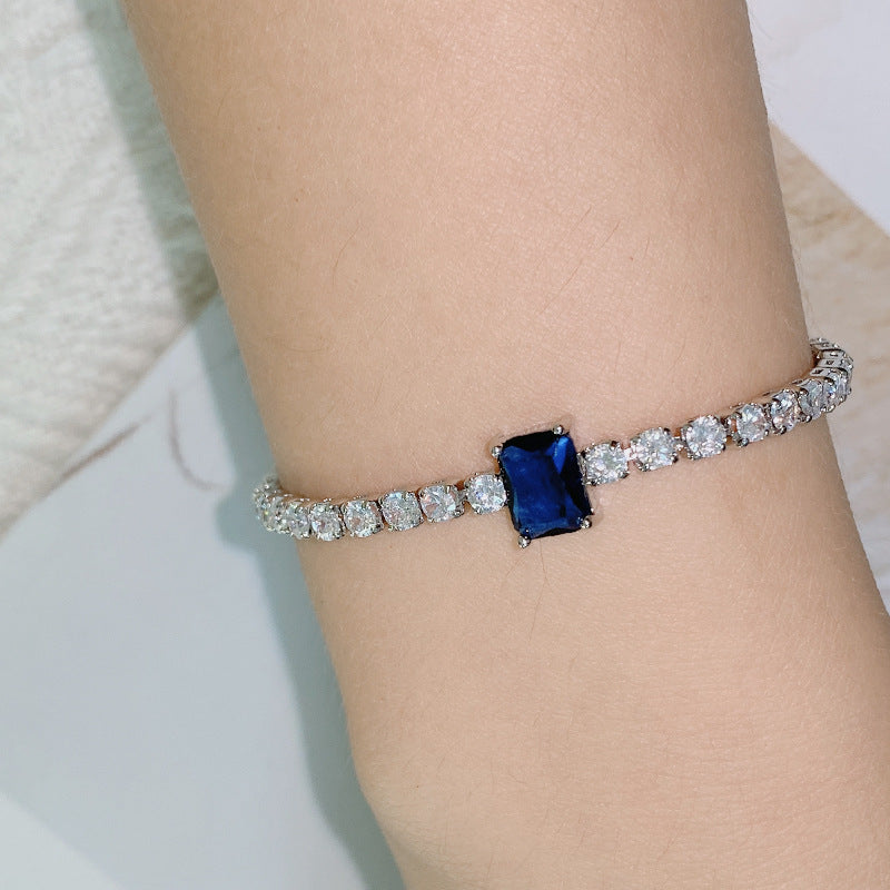 18K Gold plated Rainbow Tanzanite Blue Bracelet -SL035BL