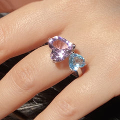 Girl Pink Lake Blue Ring -JZ129