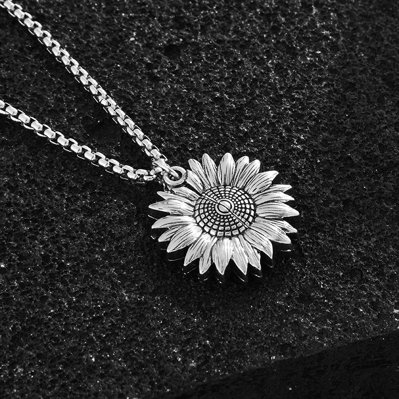 Retro Sunflower Totem Sunflower Sweater Chain -NE246