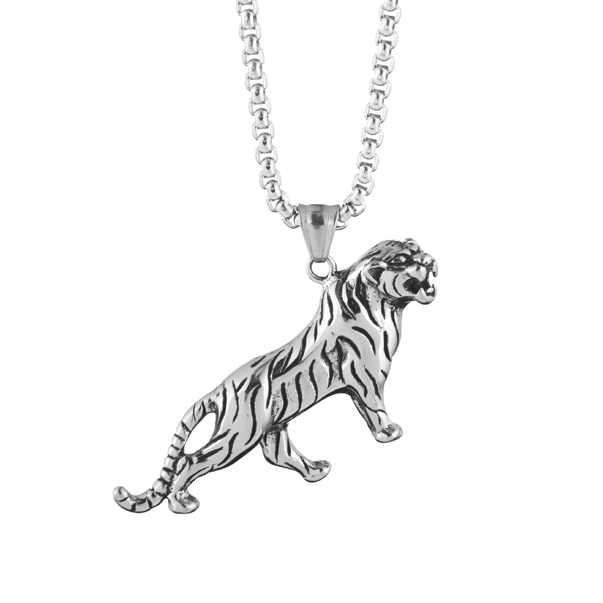 Tiger Titanium steel necklace -NE238