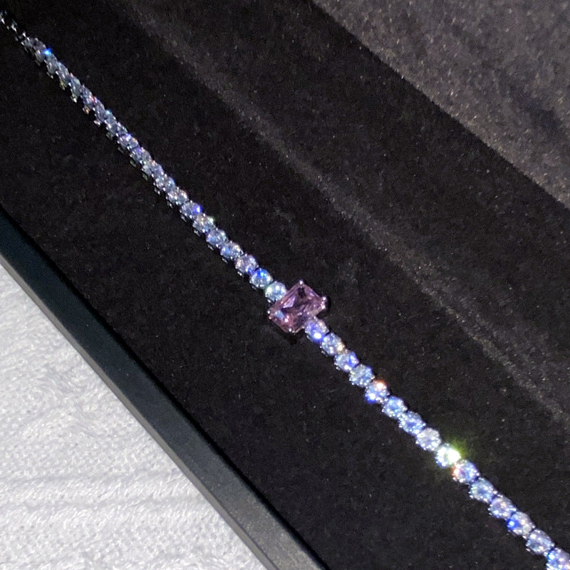 18K Gold plated Rainbow Tanzanite Blue Bracelet -SL035BL