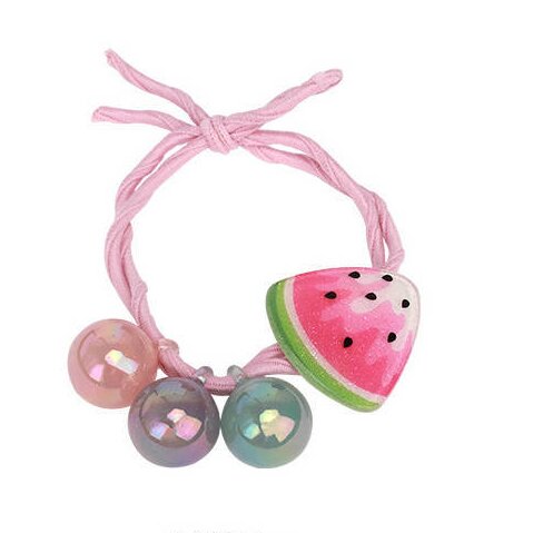 Pink watermelon cute fruit Rubber band hair tie -HA193