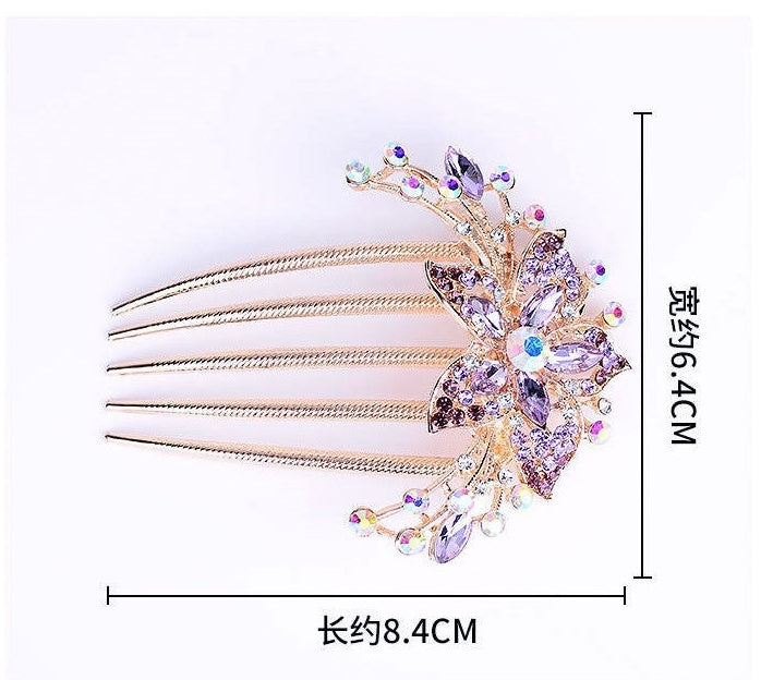 Violet hair comb clip-HA199