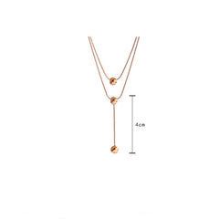 Transfer Bead k Gold Double necklace -X120RG