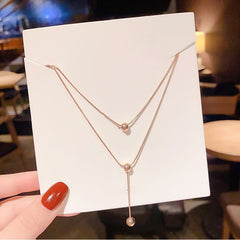 Transfer Bead k Gold Double necklace -X120RG