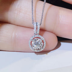 3 carat 8-heart 8-arrow diamond plated pt950 necklace -MSD009