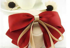 Burgundy bow Ribbon bobby Pin -HA212