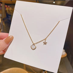 Elegant lady Starfish shell necklace -X173G