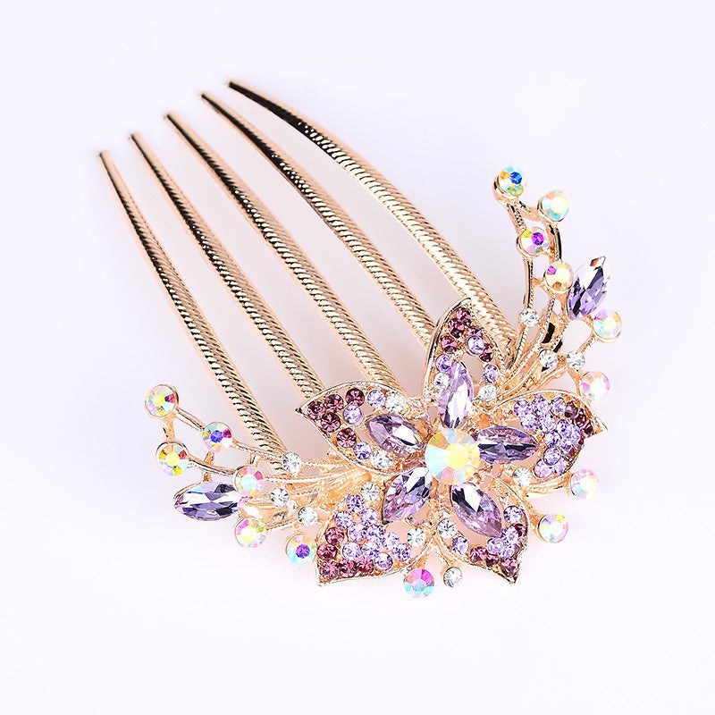 Violet hair comb clip-HA199