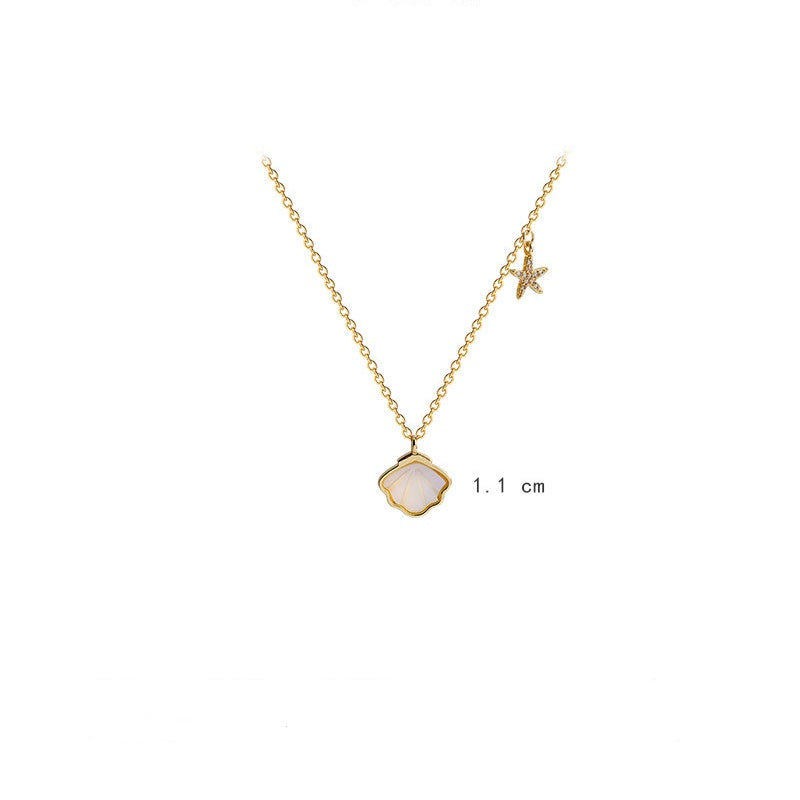 Elegant lady Starfish shell necklace -X173G