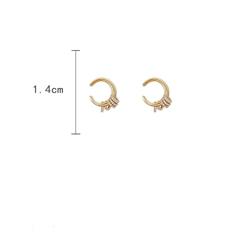 Multiple diamond set single earring -E2544G