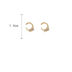 Multiple diamond set single earring -E2544G