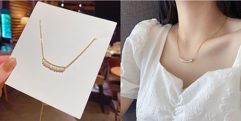 French Vintage Baroque Pearl Necklace -X179G