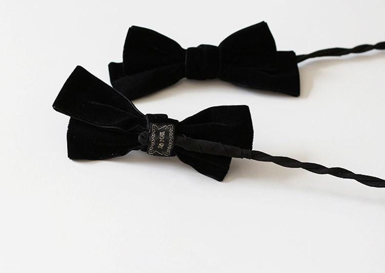 Korean velvet bow Lazy Hair Driller Hair accessories -HA224