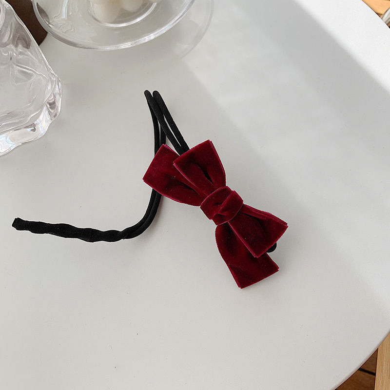 Korean velvet bow Lazy Hair Driller Hair accessories -HA224