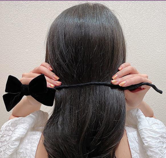 Korean velvet bow Lazy Hair Driller Hair accessories -HA224