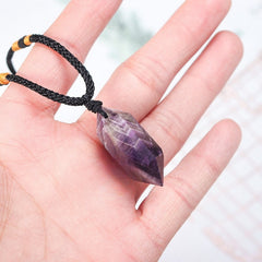 Natural Dream Amethyst Raw Stone Energy Stone Pendant -20241018