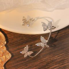 Super flash butterfly ear clip (single left ear)-EC261S