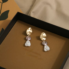 Shaped Pearl Ear clips without piercing -EC106G