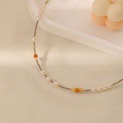 Freshwater Pearl Colored millet beaded Necklace -DMS00366W