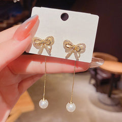 Romantic Little Planet Bow Earrings -E3076G