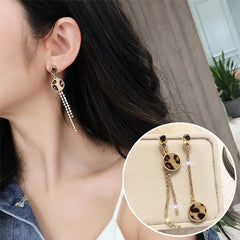 Leopard print tassel earrings -E834G