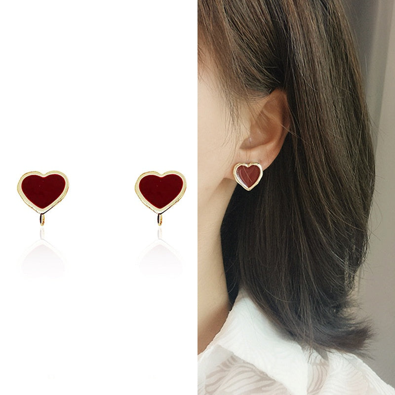 Elegant temperament love ear clip-EC145