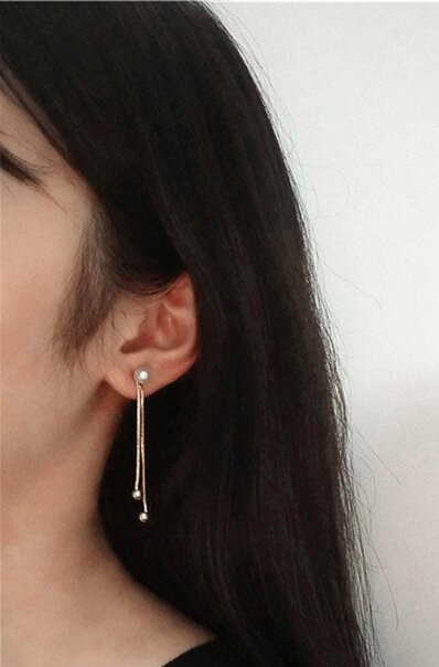 Pearl fringe ear Clip -EC147G